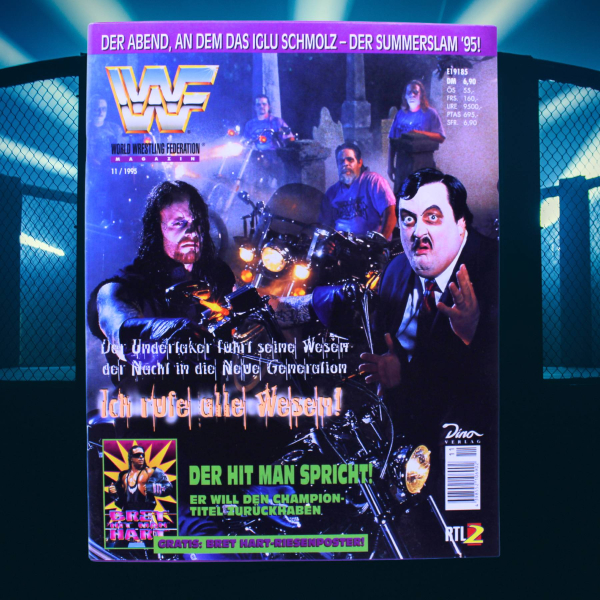 WWF Magazin Nr. 11 (1995) | Dino Verlag | Bret Hart, Undertaker & SummerSlam | Wrestling Sammlerstück